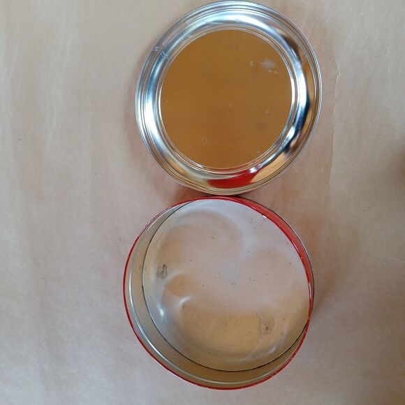 Vintage Cardinal  Bird Red Cookie Tin Container Christmas Holiday - Picture 5 of 7